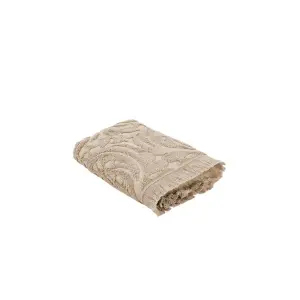 Ecocotton Elenora El Yüz Havlusu %100 Pamuk Penye Jakarlı Bej 50*90 cm