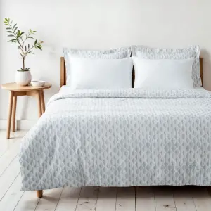 Ecocotton Tria Çift Kişilik Nevresim Takımı Pamuk Saten 210 TC Gri