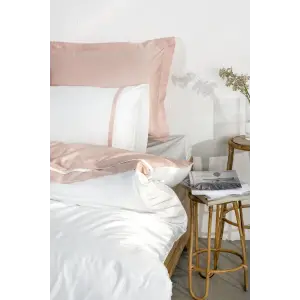 Ecocotton New Basic Çift Kişilik Nevresim Takımı Pamuk Saten Pudra