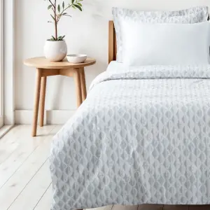 Ecocotton Tria Tek Kişilik Nevresim Takımı Pamuk Saten 210 TC Gri