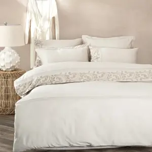 Ecocotton Yade Çift Kişilik Nevresim Takımı Organik Pamuk Saten Bej