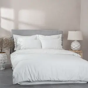 Ecocotton Yade Çift Kişilik Nevresim Takımı Organik Pamuk Saten Krem