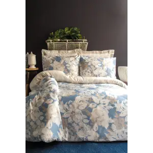 İssimo Deco Rose Pamuk Saten Çift Kişilik Nevresim Takımı