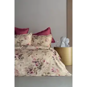 İssimo Marcella Dijital Pamuk Saten Çift Kişilik Nevresim Takımı