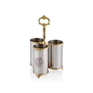 Lamedore Black Pearl Sade Ottomans Stand Kaşıklık 17x7x26 Cm