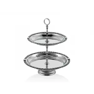 Lamedore Halatlı 2li Sunum Standı 26x26 Cm