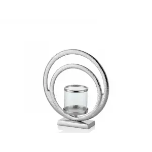 Lamedore Hammered Round Nickel Large Hurricane 31,5x11x33,5 Cm