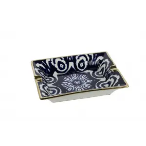 Mikasa Moor Blue Blanc Dek Tabak 19x16x4cm