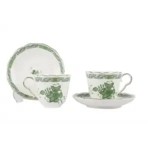 Mikasa moor jardin de vert yeşil 2li kahve fincan seti100ml
