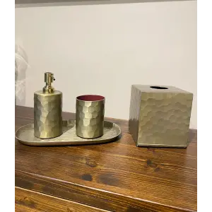 Mikasa Moor Malvin Gold Tepsili Banyo Seti 30x15x20 cm