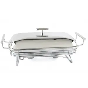 Mikasa Moor Perle Çelik Kapaklı Dikdörtgen Isıtıcılı Servis 47x25x19cm