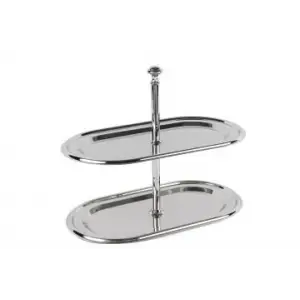 Mikasa Moor Rönesans Silver 2 katlı Sunumluk 28x24 cm