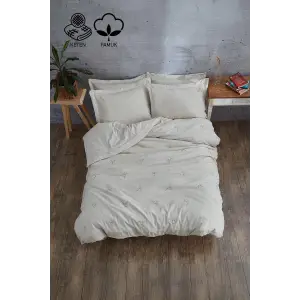 Nazik Home Loya Çiçek Nakışlı Çift Kişilik 6 Parça Nevresim Takımı
