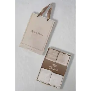 Nazik Home Verona 4lü Hediyelik Bambu El Havlusu Seti (30 x 30 cm)