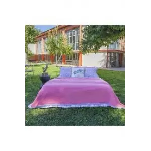 Sarev ısla pike takımı çift kişilik pembe