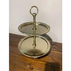 Selin Dekor Eskitme 2 katlı Sunumluk