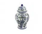 Mikasa Moor Blue Blanc Kapaklı Küp 18x32cm