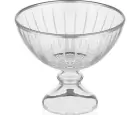 Decorium Accademia Platin Yaldızlı 23,5 cm Ayaklı Cam Kase