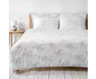 Ecocotton Lavena Çift Kişilik Nevresim Takımı Pamuk Saten 210 TC Krem-Pembe
