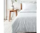 Ecocotton Tria Tek Kişilik Nevresim Takımı Pamuk Saten 210 TC Gri