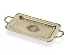 Lamedore Black Pearl Sade Kulplu Dikdörtgen Küçük Tepsi 46.5x21.5x5.5 Cm