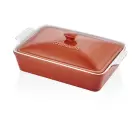 Lamedore Rossallını Life Büyük Dikdörtgen Kapaklı Kiremit Fırın Kabı 38x23x8,5 Cm