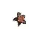 Mikasa Moor Kahve Somon Çiçek Cam Dek 12x11cm