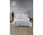 Nazik Home Nill İşlemeli Pamuk Saten Çift Kişilik 6 Parça Nevresim Takımı