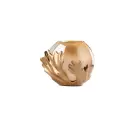 Selin Dekor Metal Döküm Alev Vazo 24Cm