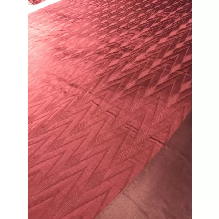 Rüya Pike Odamoda Bordo Pamuk Saten Yatak Örtüsü 250x260