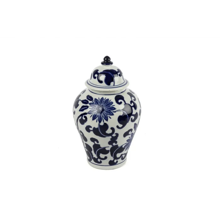 Mikasa Moor Blue Blanc Kapaklı Küp 17x27cm