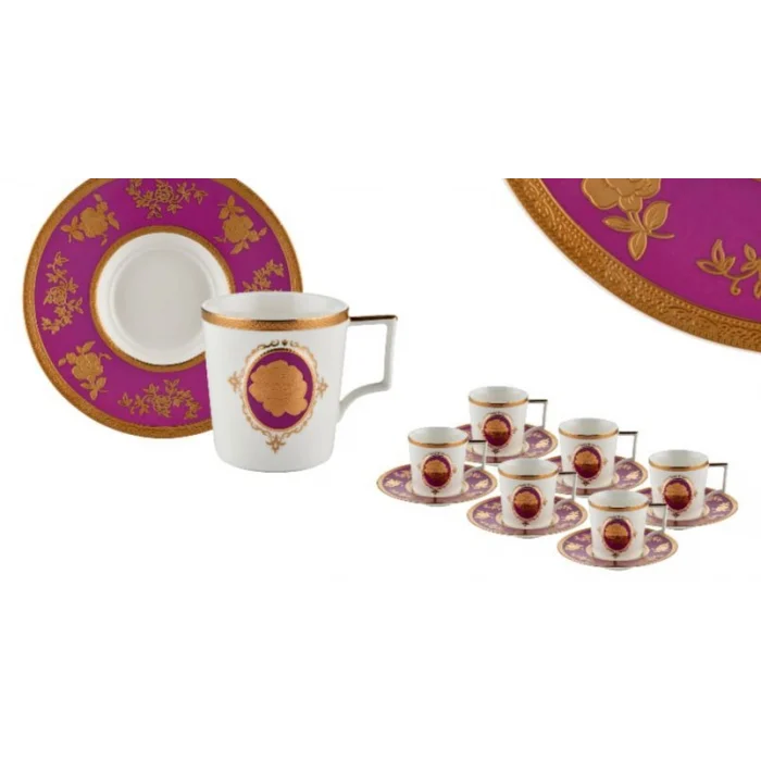 Rivadossi Stempa Venice Purple 6lı Fincan Seti
