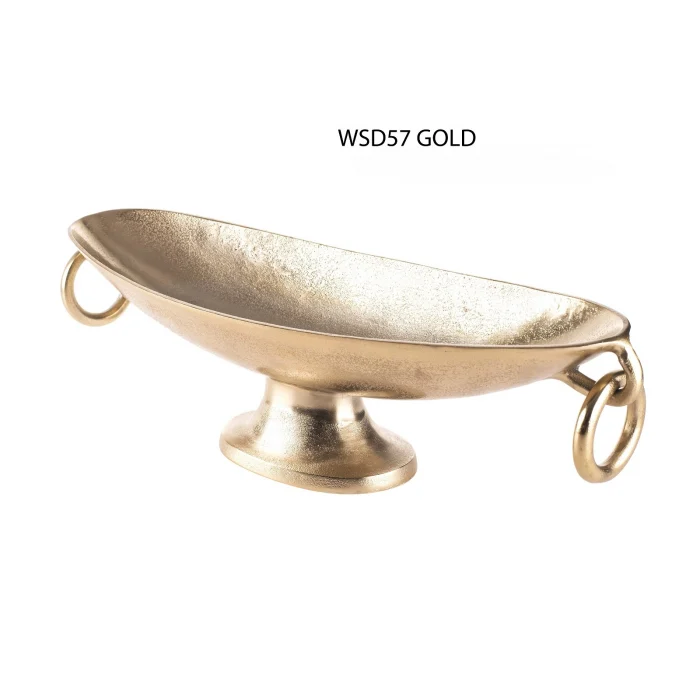 Gold Uzun metal tabak 56*17cm