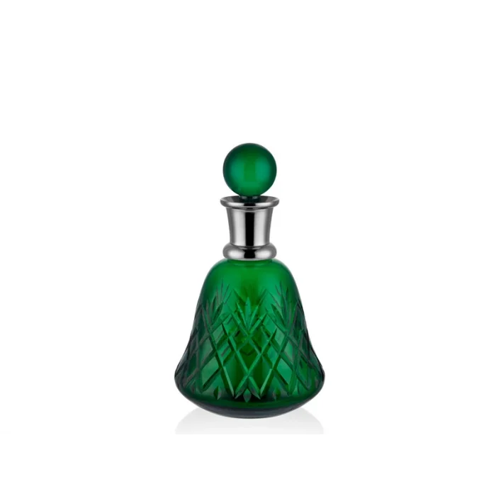 Lamedore Bell Shape Green Color Bottle Yeşil Şişe 13x25 Cm