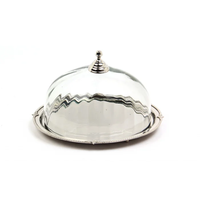 Lamedore Optik Cam Nikel Oval Kek Standı 25.5x31x18.5 cm