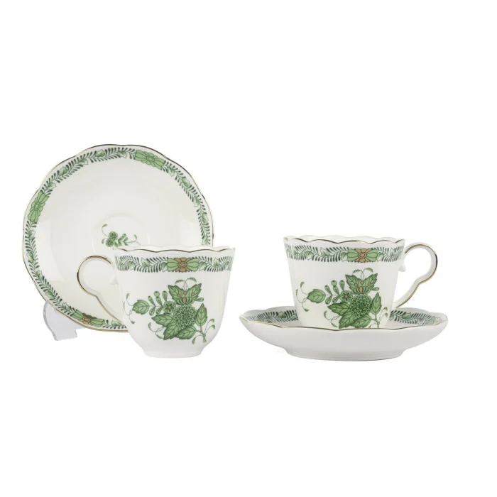 Mikasa Moor jardin de vert yeşil 2li kahve fincan seti100ml