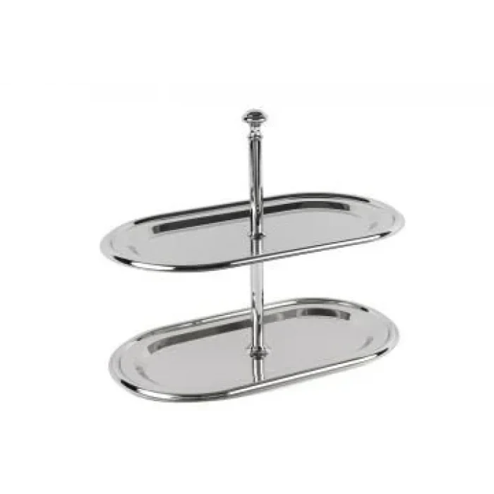 Mikasa Moor Rönesans Silver 2 katlı Sunumluk 28x24 cm