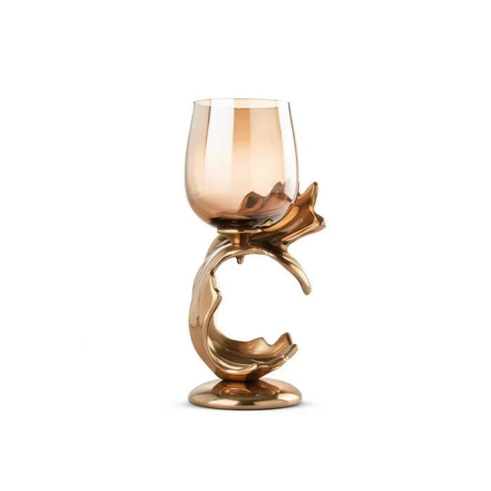 Selin Dekor Metal Döküm Alev Mumluk 34Cm