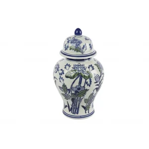 Mikasa Moor Blue Blanc Kapaklı Küp 18x32cm
