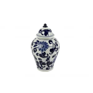 Mikasa Moor Blue Blanc Kapaklı Küp 17x27cm