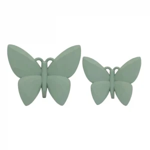 Aydınev 2li Set Kelebek Dekor 7x13 cm Yeşil
