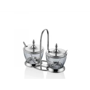 Lamedore Baharatlık Gümüş 2li Set 21,5x10x18 Cm