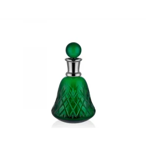 Lamedore Bell Shape Green Color Bottle Yeşil Şişe 13x25 Cm