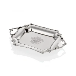 Lamedore Engrave Border Gümüş Tepsi 35x23x4 Cm