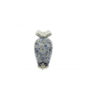 Mikasa Moor Blue Blanc Dek Vazo 13x23cm