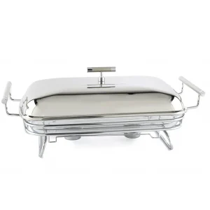 Mikasa Moor Perle Çelik Kapaklı Dikdörtgen Isıtıcılı Servis 47x25x19cm