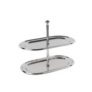 Mikasa Moor Rönesans Silver 2 katlı Sunumluk 28x24 cm