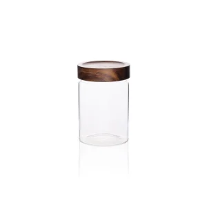 The Mia Akasya Yuvarlak Cam Kavanoz 850 ml