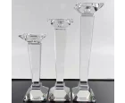 Aydınev 3lü Set Krıstal Şamdan 10x24 cm