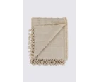 Ecocotton Riva Çift Kişilik Pike Örtüsü %100 Organik Pamuk Jakarlı Bej 220x240 Cm